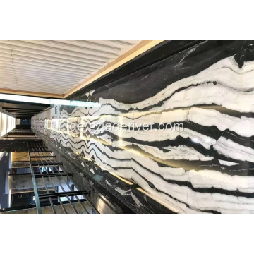 Panda White Marble Stone mit schwarzen Adern